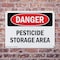 Signmission Pesticide Storage Area Danger Sign, Plastic, 10in W x 7in L, 2PK OS-2PACK-DS-P-710-L-1971 - alternate 3